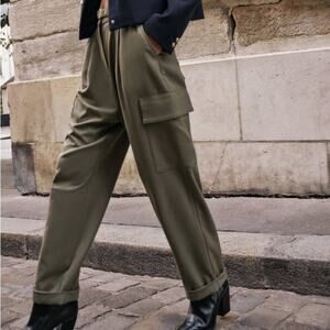 ZARA CARGO PANTS WITH A HIGH WAIST